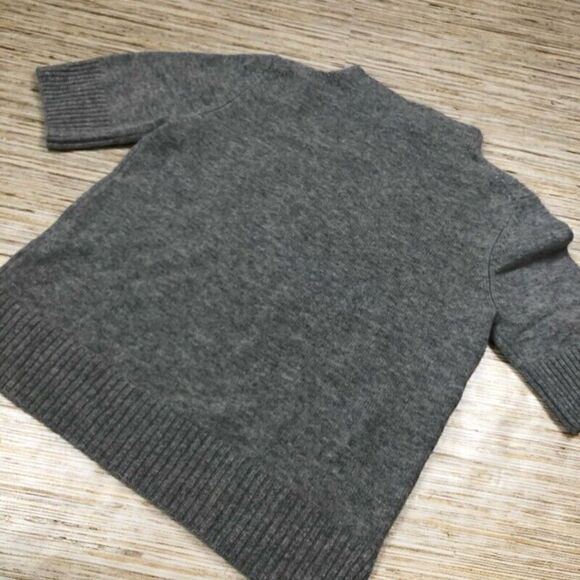 N-110 Judith & Charles Womens Pullover Sweater Gray Heathered Mock Neck Ribbed M - Picture 2 of 5